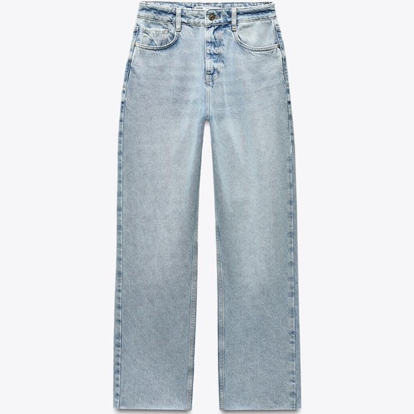 ZARA High Rise Straight Crop Jeans — Size 6 - Picture 1 of 9